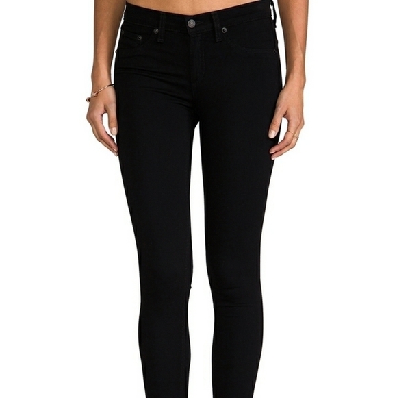 Rag & Bone | The Plush Legging Jean in Black - Picture 2 of 14